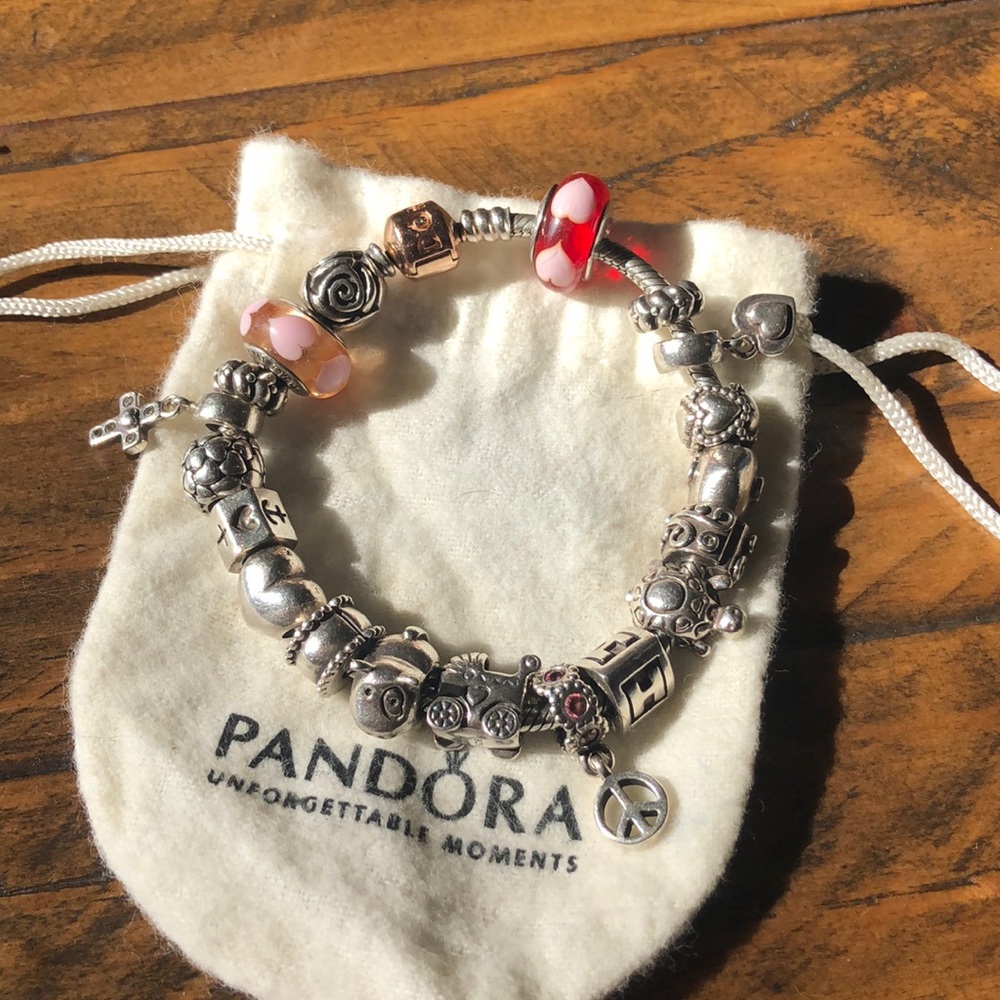 Pandora bracelet and charms